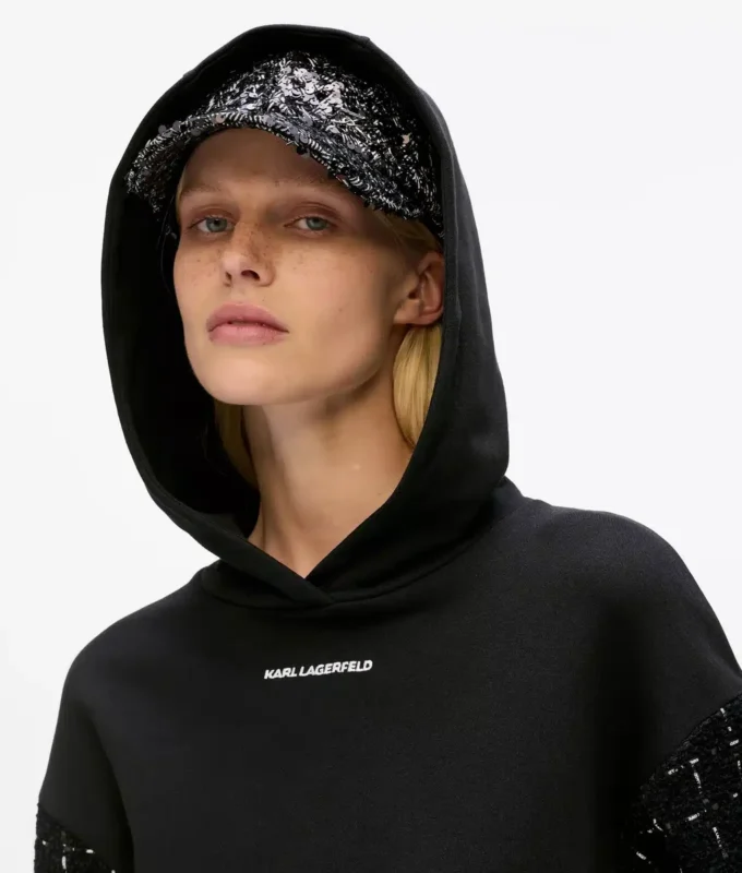Sweat à capuche bouclé