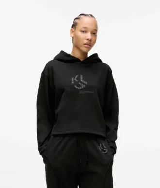Sweat à capuche Monogram clouté