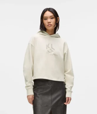 Sweat à capuche Monogram clouté