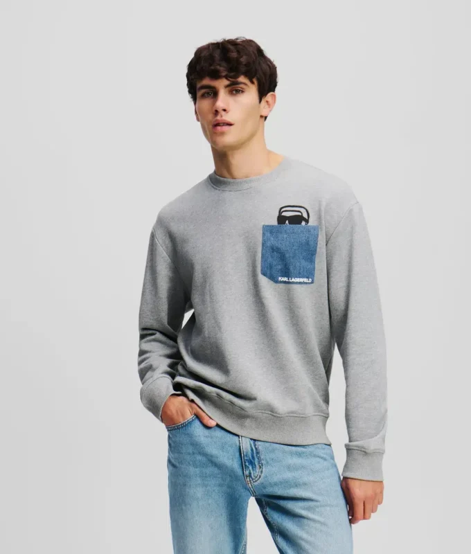 SWEAT À POCHES EN DENIM IKON SWEAT À POCHES EN DENIM IKON
