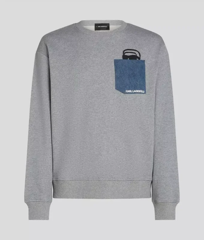 SWEAT À POCHES EN DENIM IKON SWEAT À POCHES EN DENIM IKON