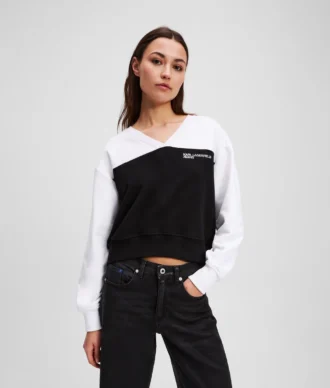 SWEAT-SHIRT À COL EN V