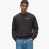 Sweat-shirt à col rond avec logo en velours Sweat-shirt à col rond avec logo en velours