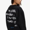 Sweat-shirt décontracté avec citation de Karl Sweat-shirt décontracté avec citation de Karl