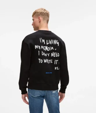 Sweat-shirt décontracté avec citation de Karl