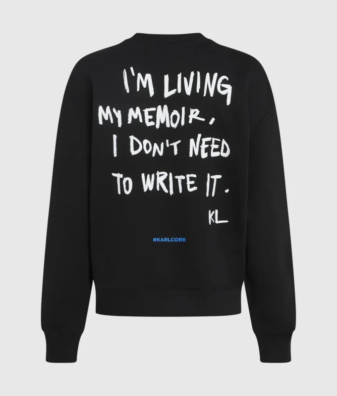 Sweat-shirt décontracté avec citation de Karl Sweat-shirt décontracté avec citation de Karl