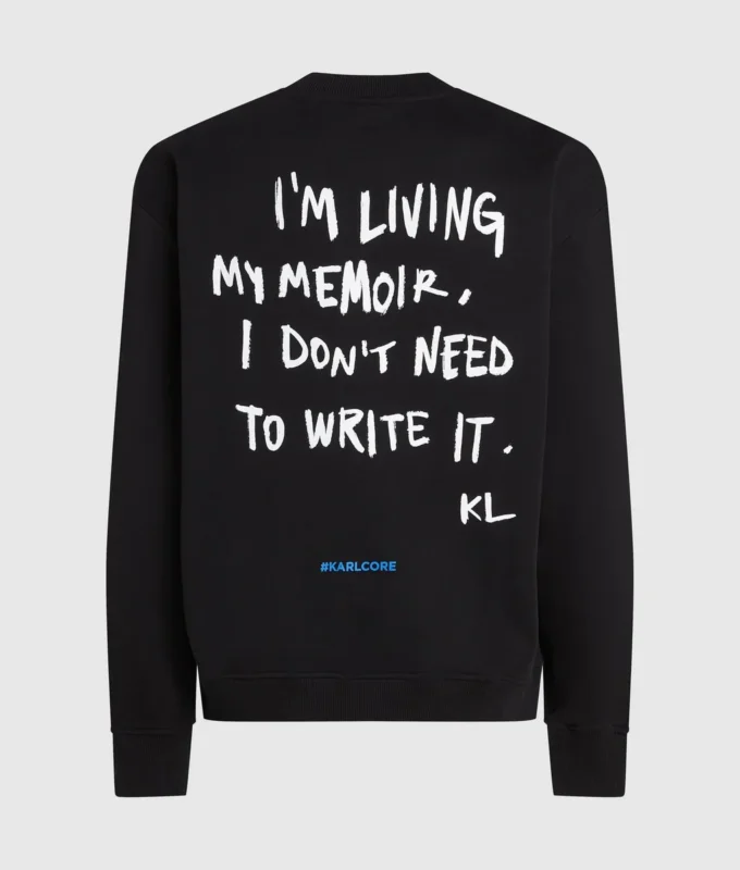Sweat-shirt décontracté avec citation de Karl Sweat-shirt décontracté avec citation de Karl
