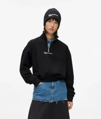 Sweat-shirt à demi-zip