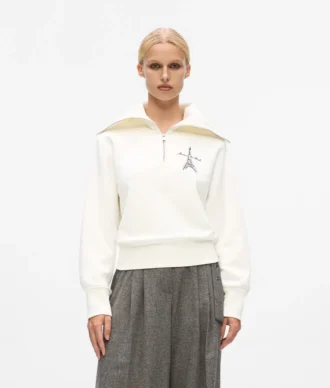 Sweat-shirt à demi-zip Paris Sketch