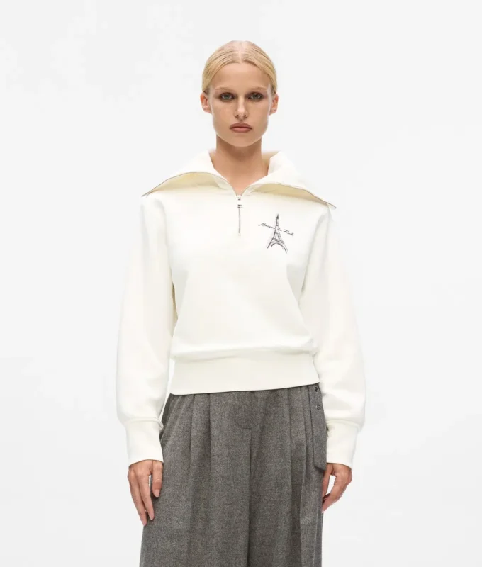 Sweat-shirt à demi-zip Paris Sketch Sweat-shirt à demi-zip Paris Sketch
