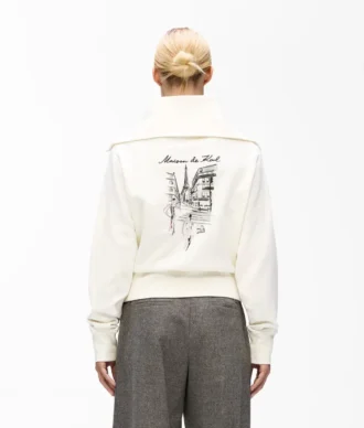 Sweat-shirt à demi-zip Paris Sketch