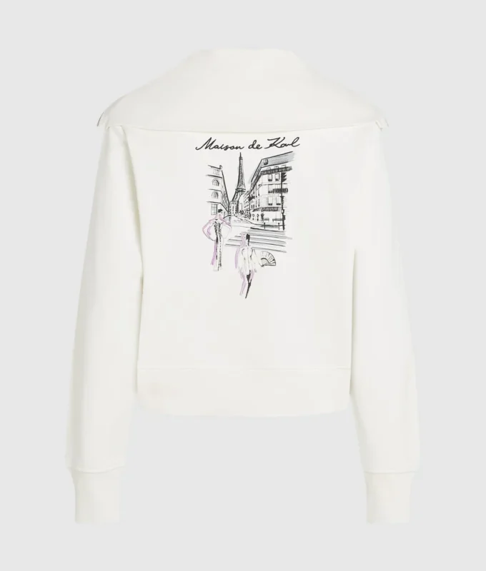 Sweat-shirt à demi-zip Paris Sketch Sweat-shirt à demi-zip Paris Sketch