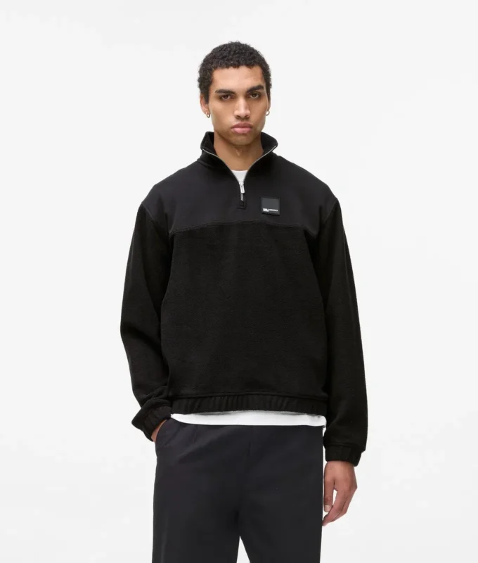 Sweat-shirt en molleton à demi-zip Sweat-shirt en molleton à demi-zip