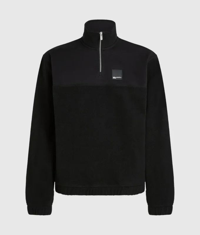 Sweat-shirt en molleton à demi-zip Sweat-shirt en molleton à demi-zip