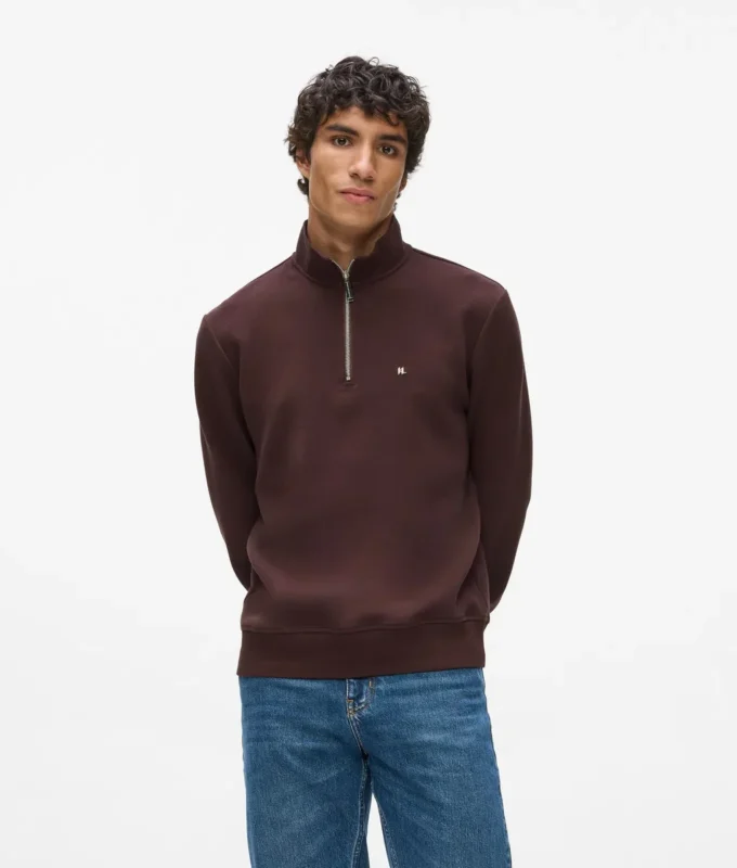 Sweat-shirt à fermeture éclair quart de longueur Sweat-shirt à fermeture éclair quart de longueur
