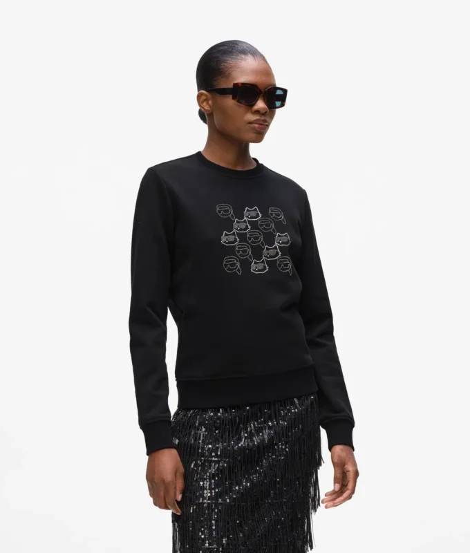 Sweat-shirt Ikon avec strass Sweat-shirt Ikon avec strass