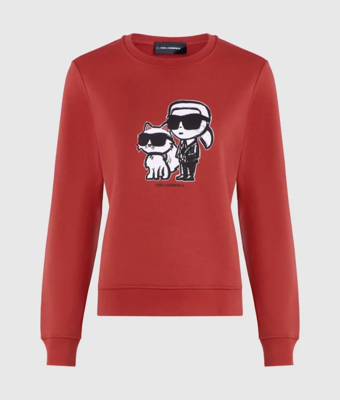 Sweat-shirt Ikon Karl et Choupette Sweat-shirt Ikon Karl et Choupette