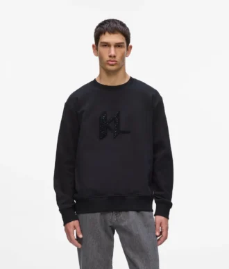 Sweat-shirt à monogramme en sequins