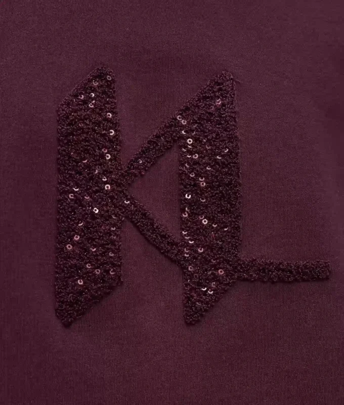 Sweat-shirt à monogramme en sequins Sweat-shirt à monogramme en sequins