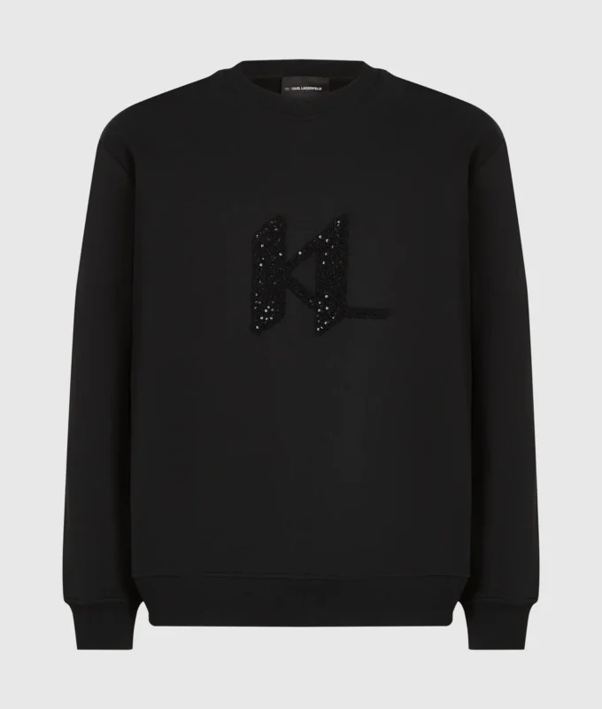 Sweat-shirt à monogramme en sequins Sweat-shirt à monogramme en sequins