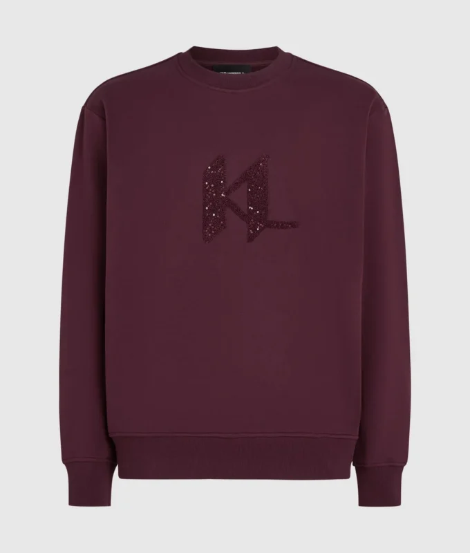 Sweat-shirt à monogramme en sequins Sweat-shirt à monogramme en sequins