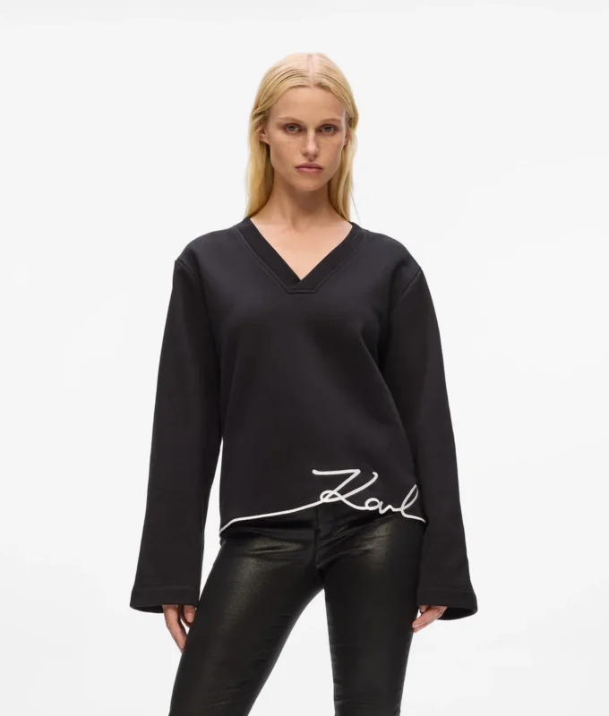 Sweat-shirt à ourlet signature