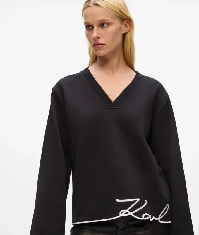Sweat-shirt à ourlet signature