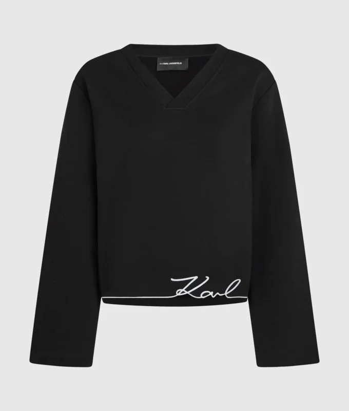 Sweat-shirt à ourlet signature