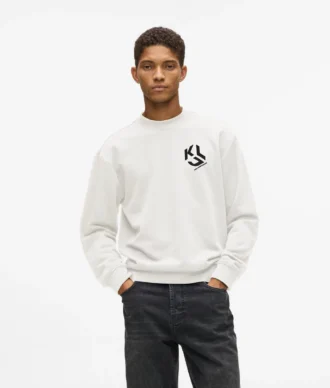 Sweat-shirt à patch monogramme
