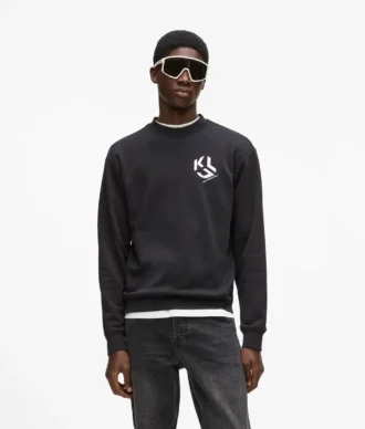 Sweat-shirt à patch monogramme