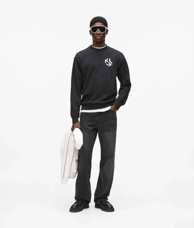 Sweat-shirt à patch monogramme Sweat-shirt à patch monogramme