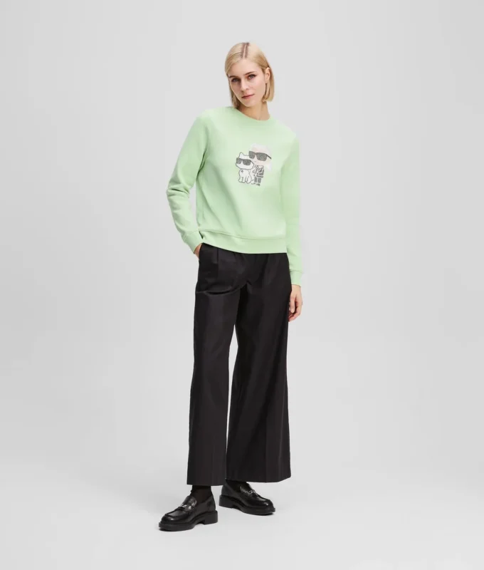 SWEAT-SHIRT RHINESTONE IKON KARL & CHOUPETTE SWEAT-SHIRT RHINESTONE IKON KARL & CHOUPETTE