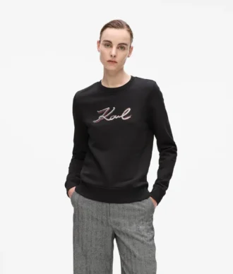 Sweat-shirt Signature à paillettes