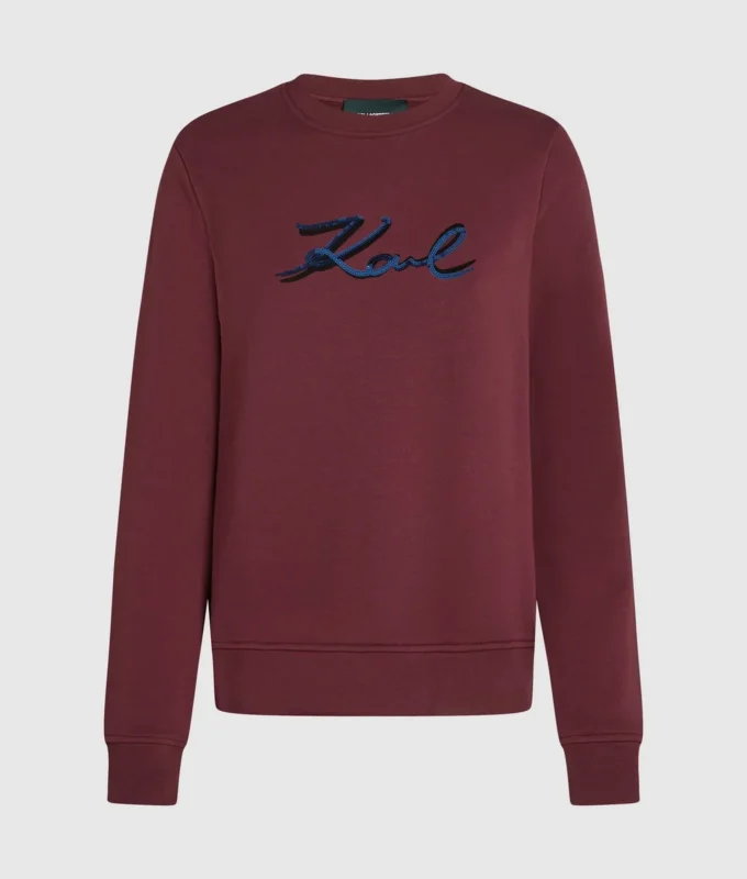 Sweat-shirt Signature à paillettes Sweat-shirt Signature à paillettes