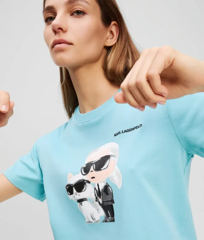 T-SHIRT AQUARELLE IKON KARL & CHOUPETTE T-SHIRT AQUARELLE IKON KARL & CHOUPETTE