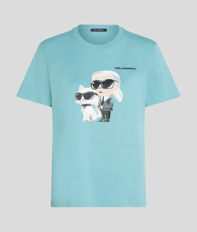T-SHIRT AQUARELLE IKON KARL & CHOUPETTE T-SHIRT AQUARELLE IKON KARL & CHOUPETTE
