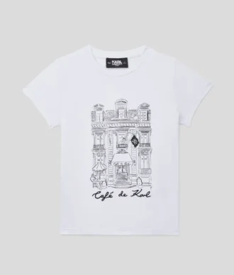 T-SHIRT CAFÉ DE KARL POUR FILLES