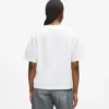 T-shirt à col en V et ourlet signature T-shirt à col en V et ourlet signature