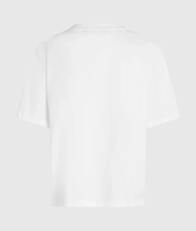 T-shirt à col en V et ourlet signature T-shirt à col en V et ourlet signature