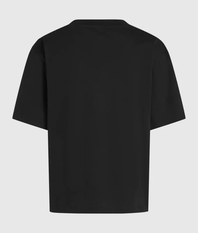 T-shirt à col en V et ourlet signature T-shirt à col en V et ourlet signature