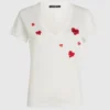 T-shirt à col en V Hearts T-shirt à col en V Hearts
