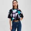 T-SHIRT COURT À IMPRIMÉ FLORAL
