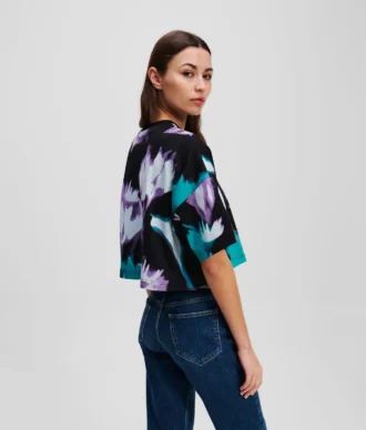 T-SHIRT COURT À IMPRIMÉ FLORAL