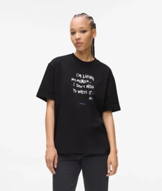T-shirt décontracté avec citation de Karl