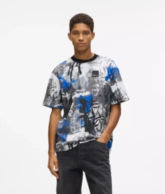 T-shirt effet peinture intégral