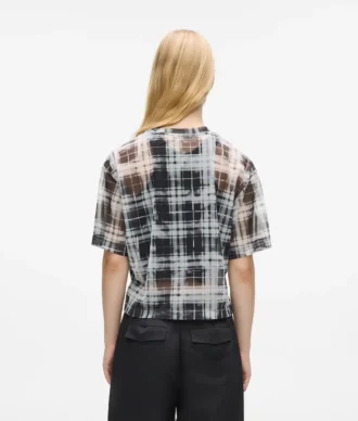 T-shirt en maille à carreaux