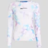 T-SHIRT EN MAILLE À IMPRIMÉ FLORAL T-SHIRT EN MAILLE À IMPRIMÉ FLORAL