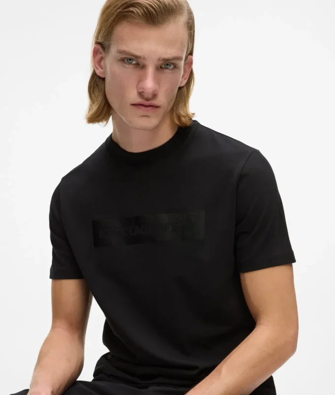 T-shirt en satin avec logo T-shirt en satin avec logo
