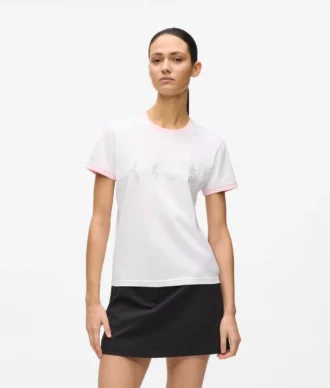 T-shirt exclusif avec logo en strass
