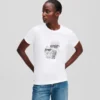 T-SHIRT IKON KARL & CHOUPETTE RHINESTONE T-SHIRT IKON KARL & CHOUPETTE RHINESTONE